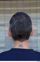 Head Man White Tattoo Casual Slim Street photo references